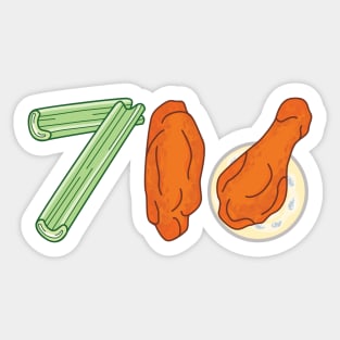 716 Chicken Wings and Bleu Cheese Dip Sticker